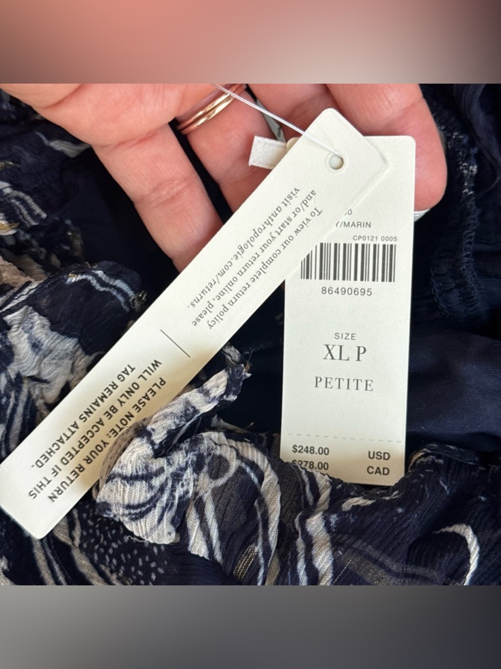 NWT Anthropologie Printer Johnson Long-Sleeve V-Neck Textured Midi Dress sz XLP - Picture 11 of 12